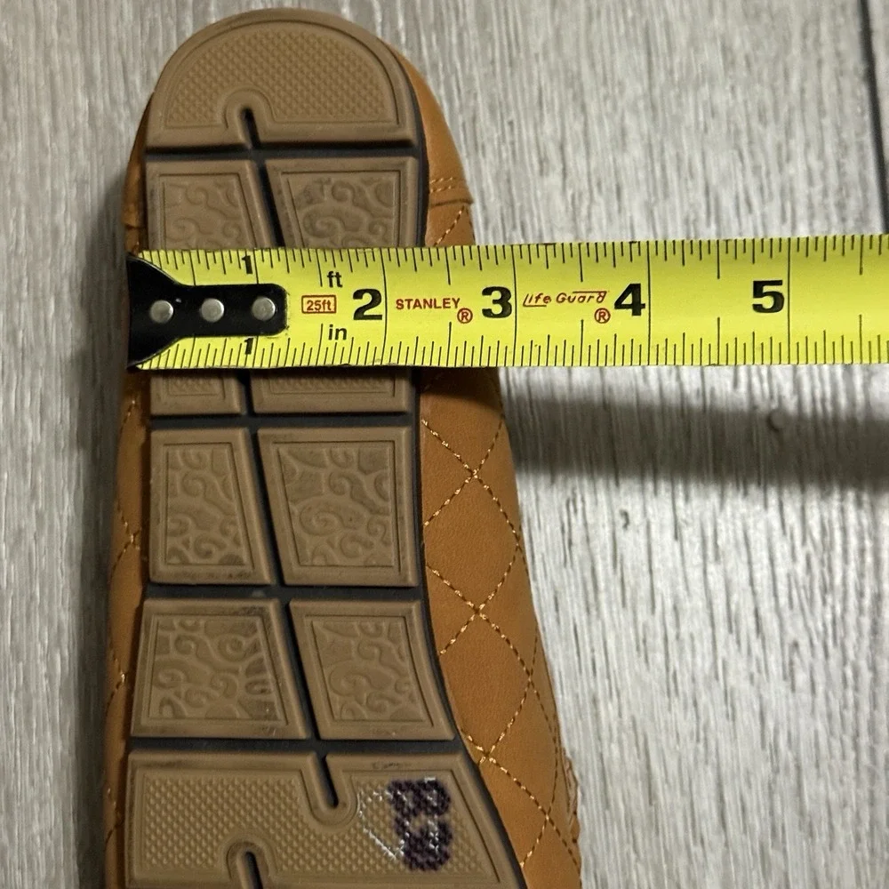 Comfort by Alexis Bendel Quilted Driving Loafers Cognac Brown Slip On Womens 10W